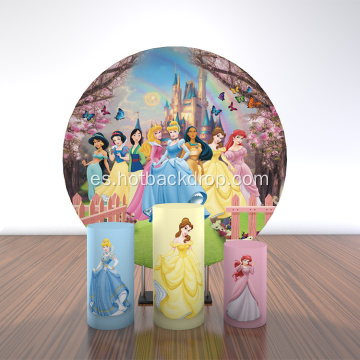003 cubierta de tela de princesa de Disney con marco